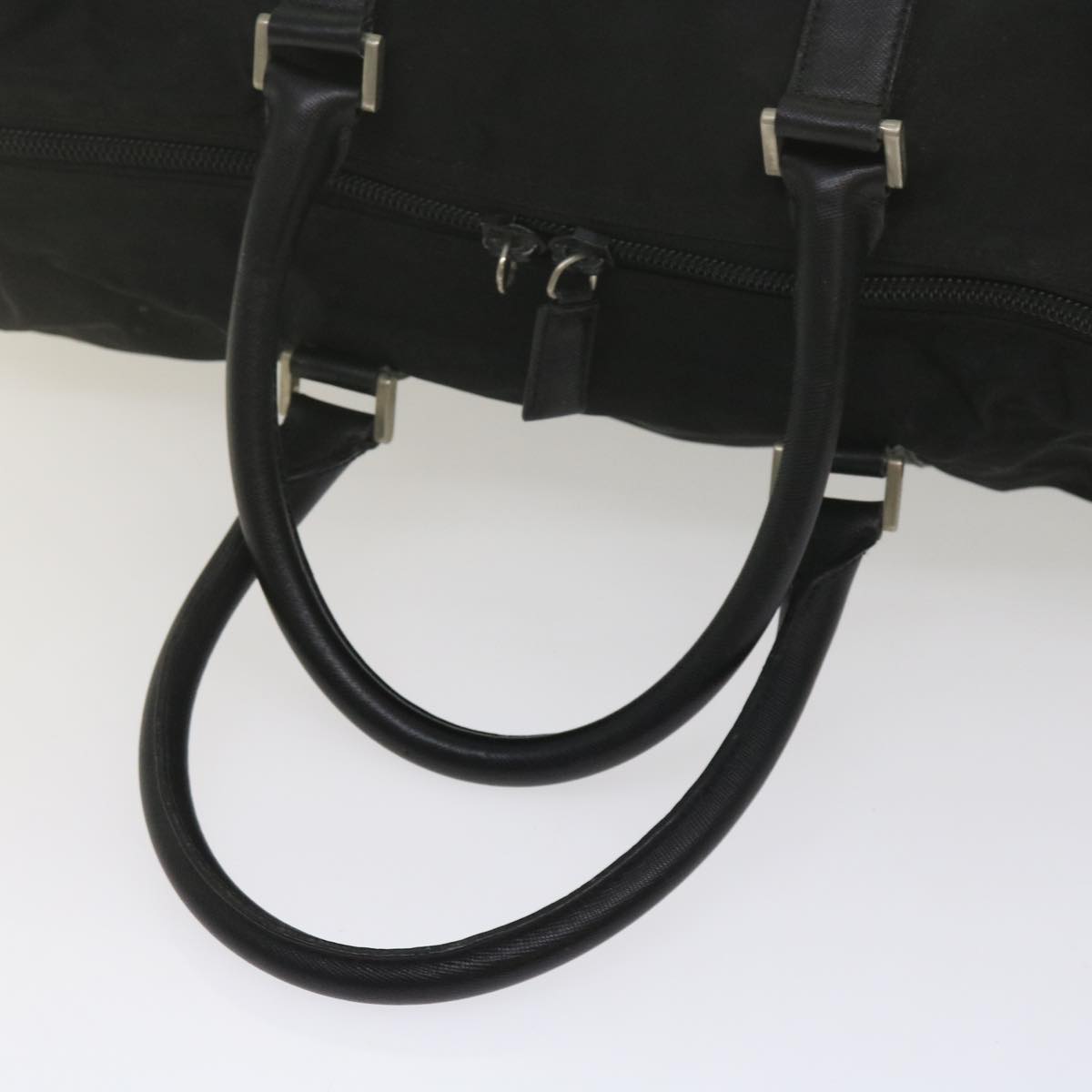 PRADA Boston Bag Nylon 2way Black Auth bs10573