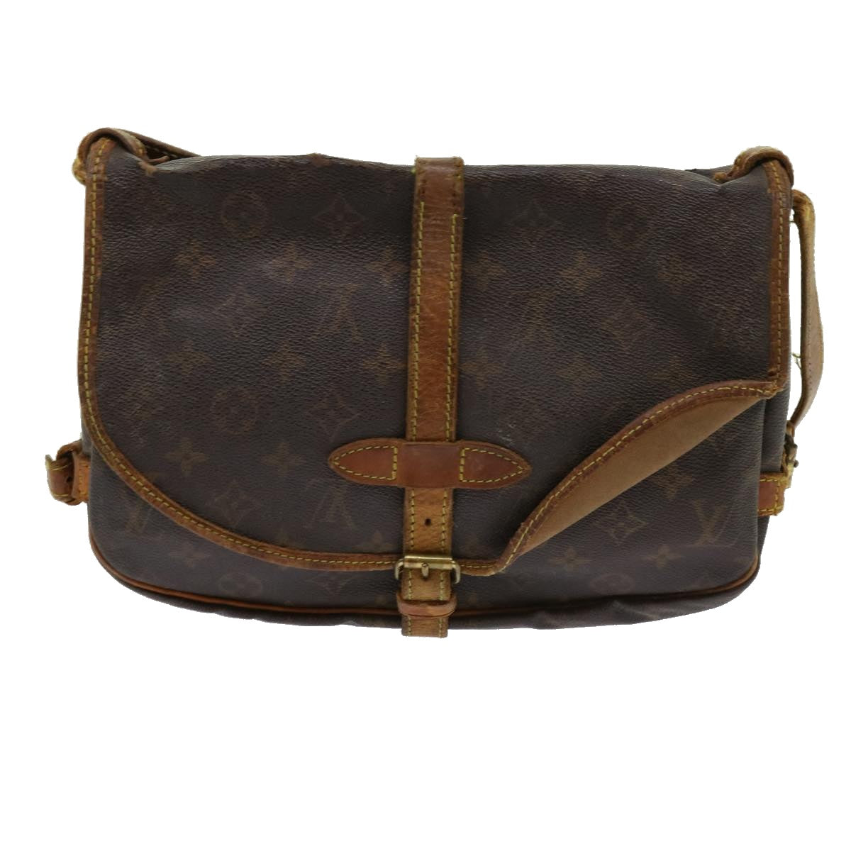 LOUIS VUITTON Monogram Saumur 30 Shoulder Bag M42256 LV Auth bs10582 - 0