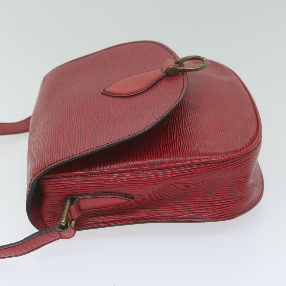 LOUIS VUITTON Epi Saint Cloud GM Shoulder Bag Red M52197 LV Auth bs10589