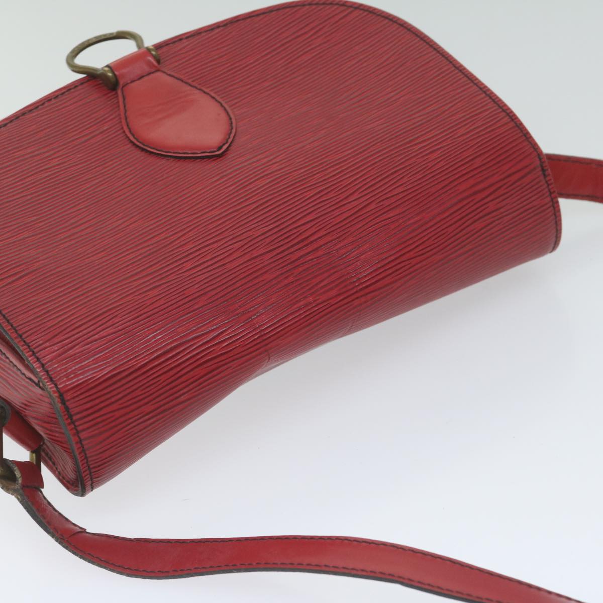 LOUIS VUITTON Epi Saint Cloud GM Shoulder Bag Red M52197 LV Auth bs10589