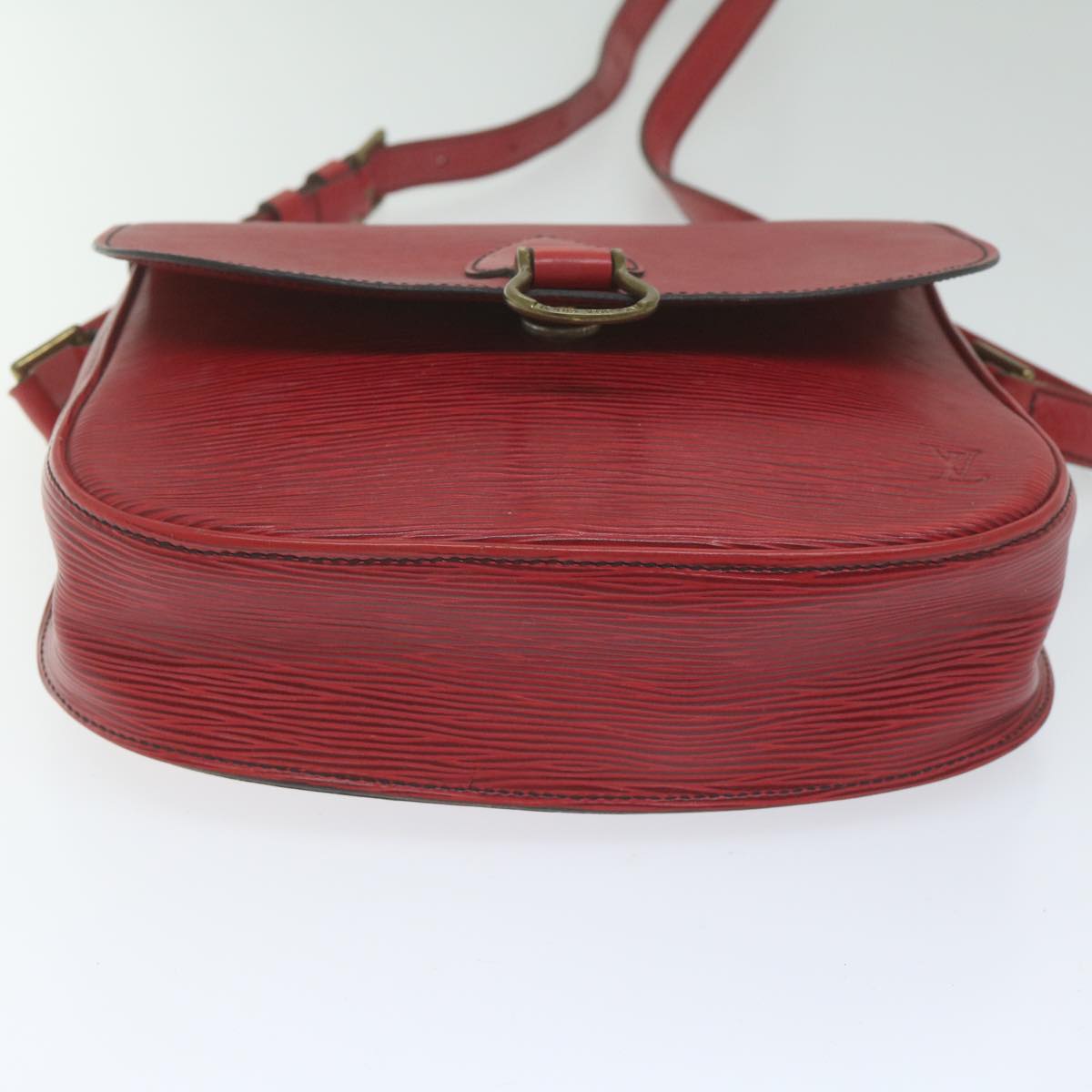 LOUIS VUITTON Epi Saint Cloud GM Shoulder Bag Red M52197 LV Auth bs10589