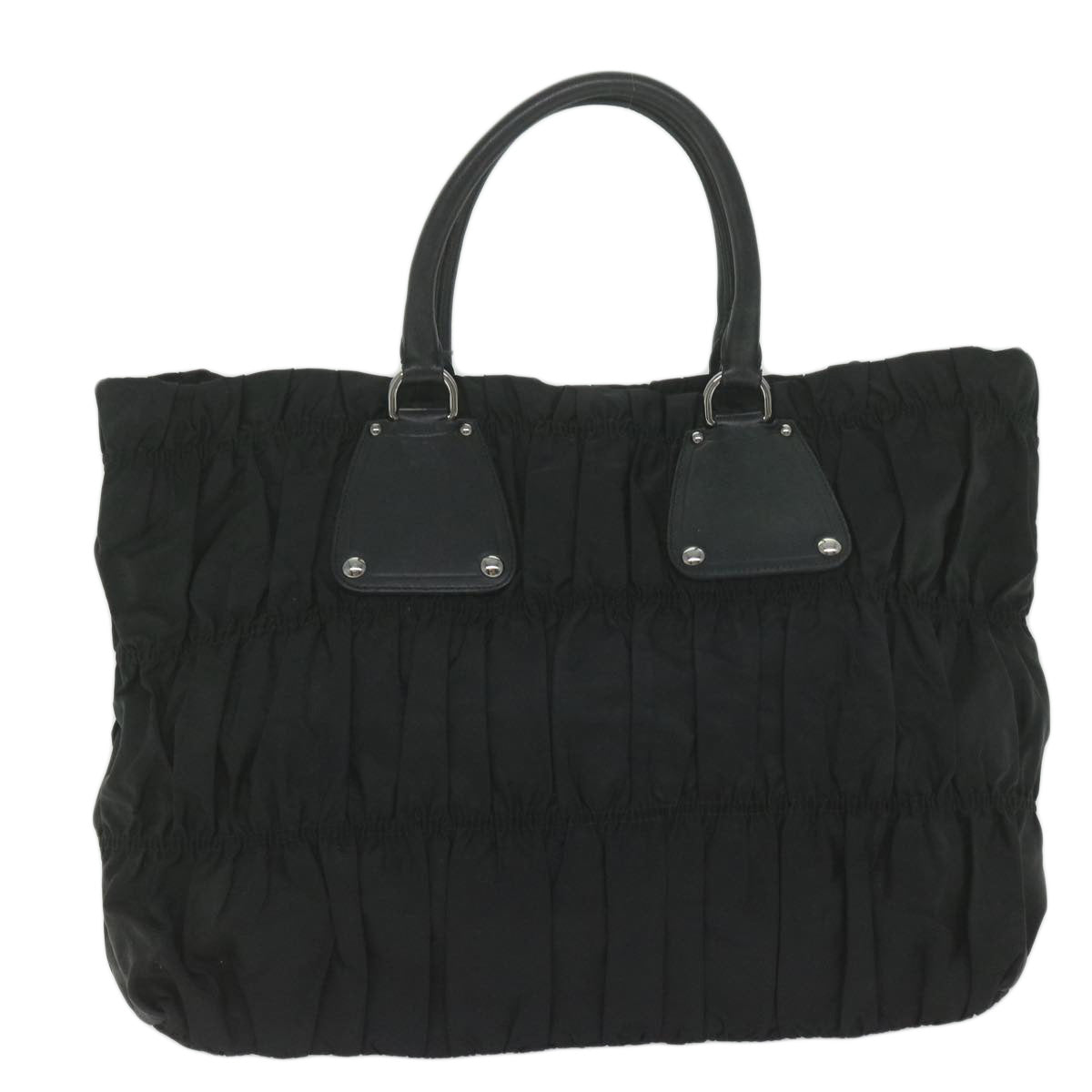 PRADA Hand Bag Nylon Black Auth bs10608 - 0