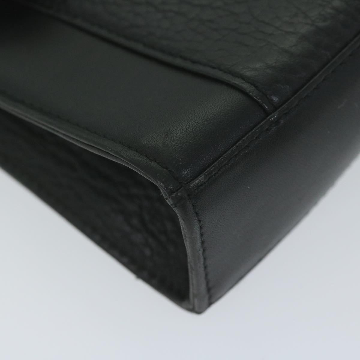 Burberrys Shoulder Bag Leather Black Auth bs10626