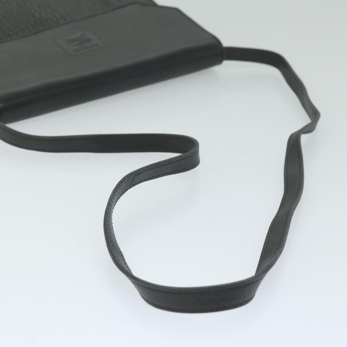 Burberrys Shoulder Bag Leather Black Auth bs10626