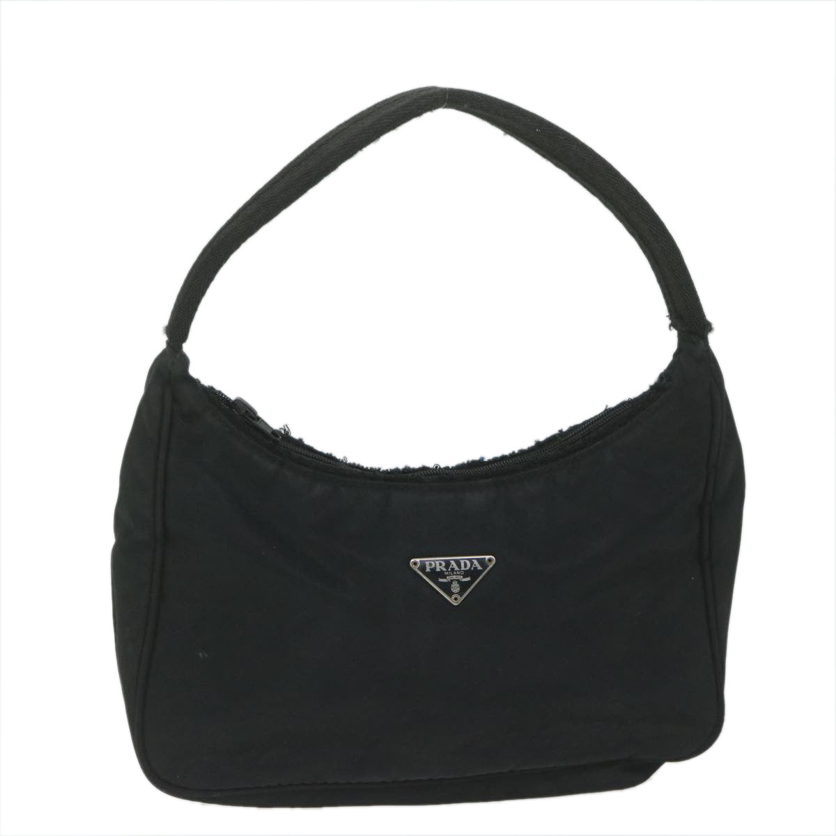 PRADA Hand Bag Nylon Black Auth bs10631