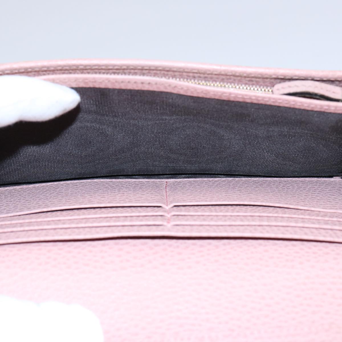 GUCCI Long Wallet Leather Pink 354498 Auth bs10632