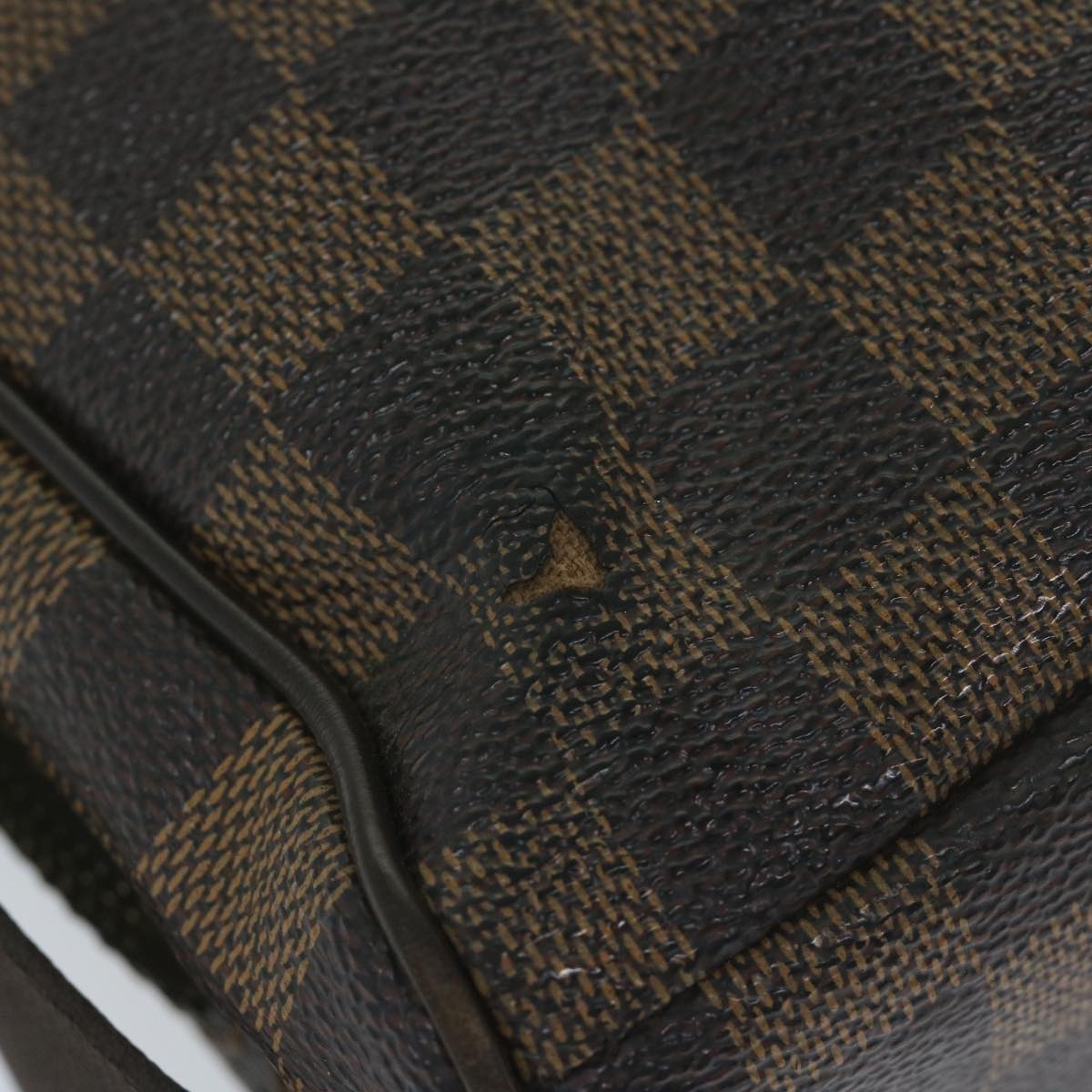 LOUIS VUITTON Damier Ebene Olaf PM Shoulder Bag N41442 LV Auth bs10639