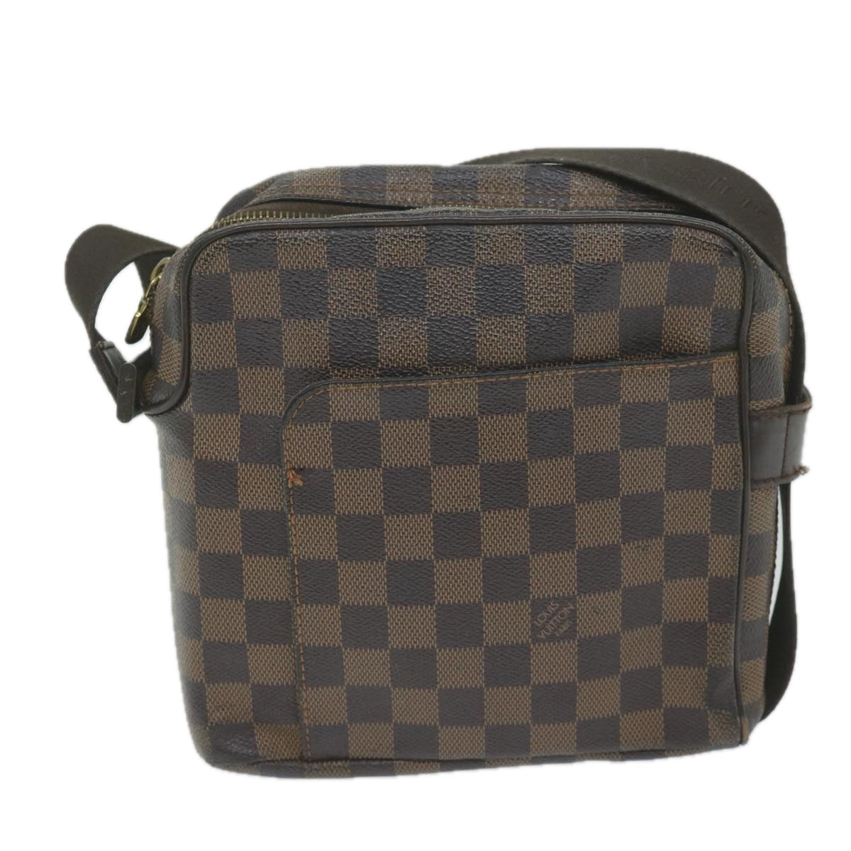 LOUIS VUITTON Damier Ebene Olaf PM Shoulder Bag N41442 LV Auth bs10639