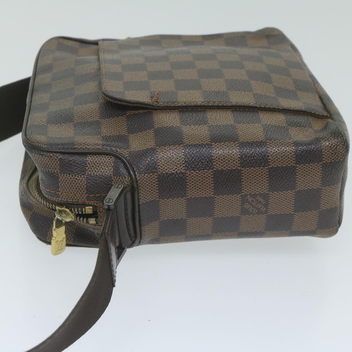 LOUIS VUITTON Damier Ebene Olaf PM Shoulder Bag N41442 LV Auth bs10639