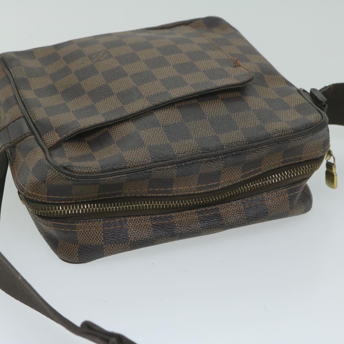 LOUIS VUITTON Damier Ebene Olaf PM Shoulder Bag N41442 LV Auth bs10639