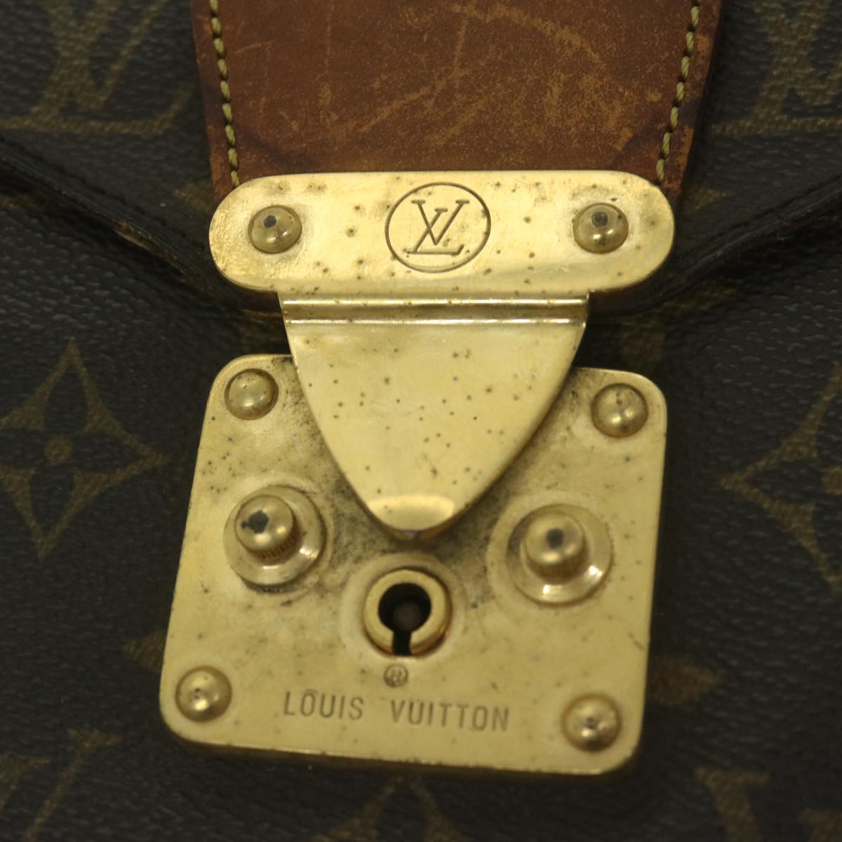 LOUIS VUITTON Monogram Porte Documents Senatur Briefcase M53335 LV Auth bs10640