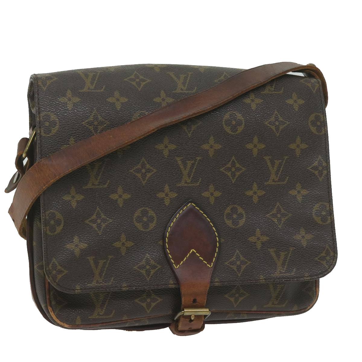 LOUIS VUITTON Monogram Cartouchiere GM Shoulder Bag M51252 LV Auth bs10642