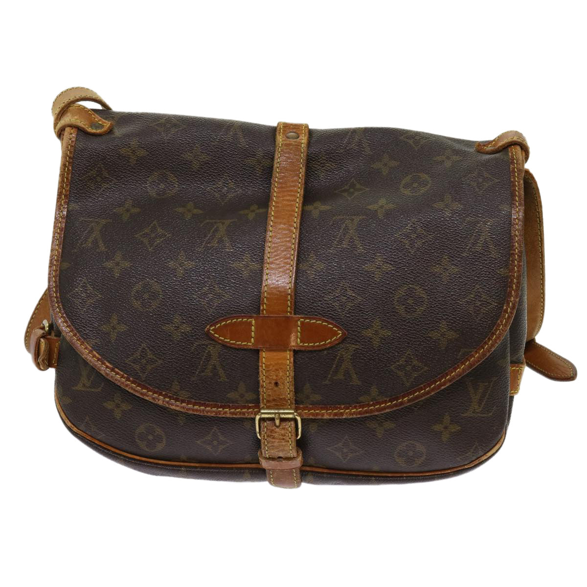 LOUIS VUITTON Monogram Saumur 30 Shoulder Bag M42256 LV Auth bs10650 - 0