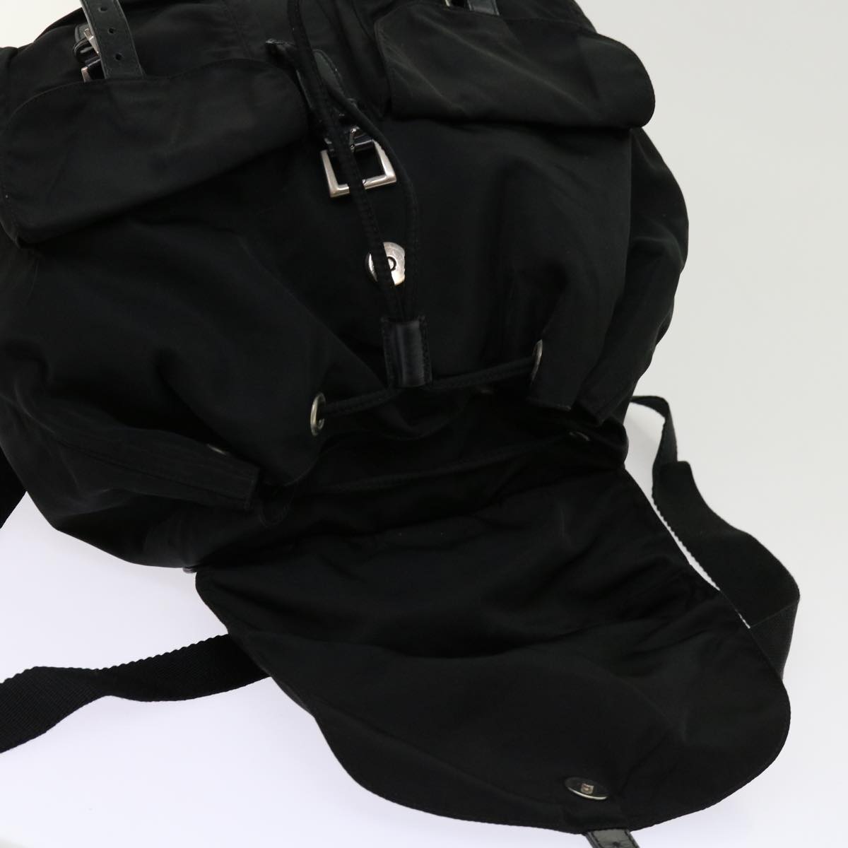 PRADA Backpack Nylon Black Auth bs10688