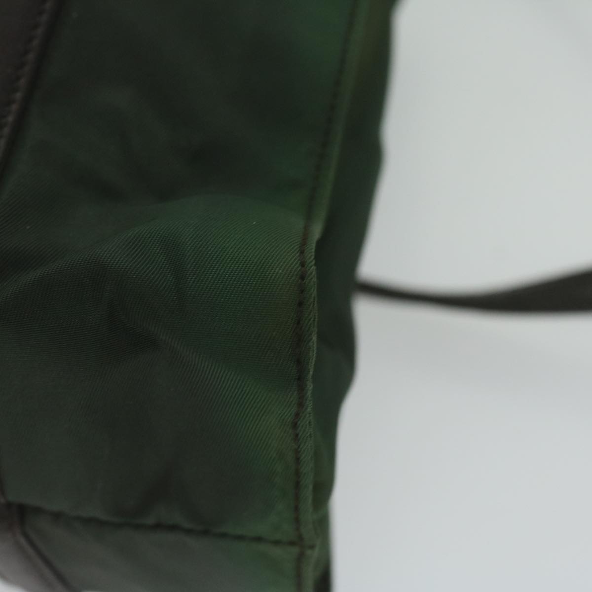 PRADA Shoulder Bag Nylon Green Auth bs10689