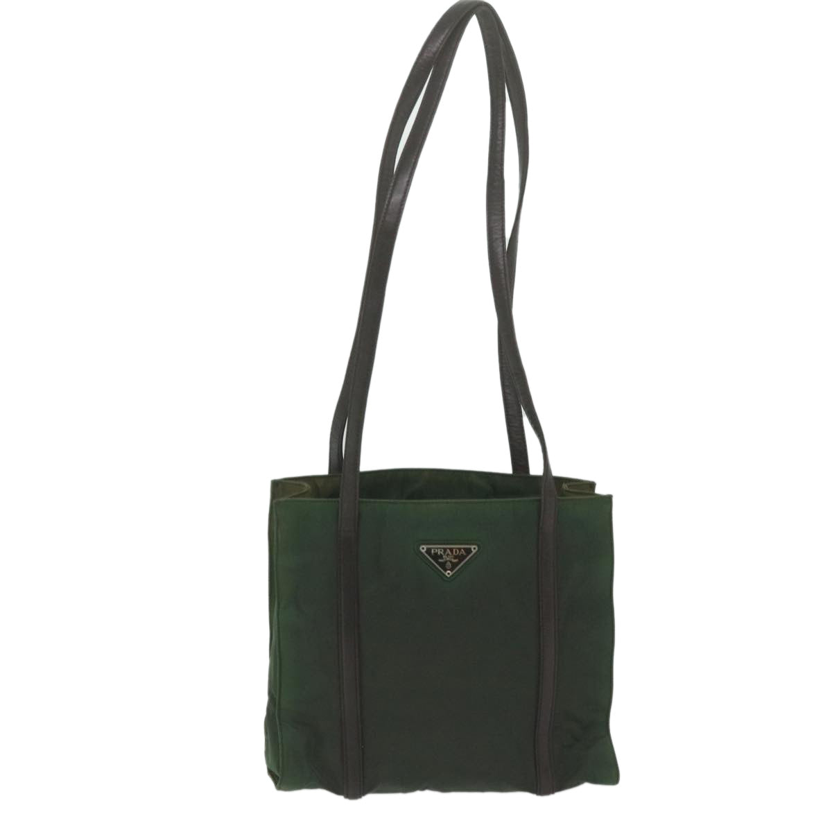 PRADA Shoulder Bag Nylon Green Auth bs10689