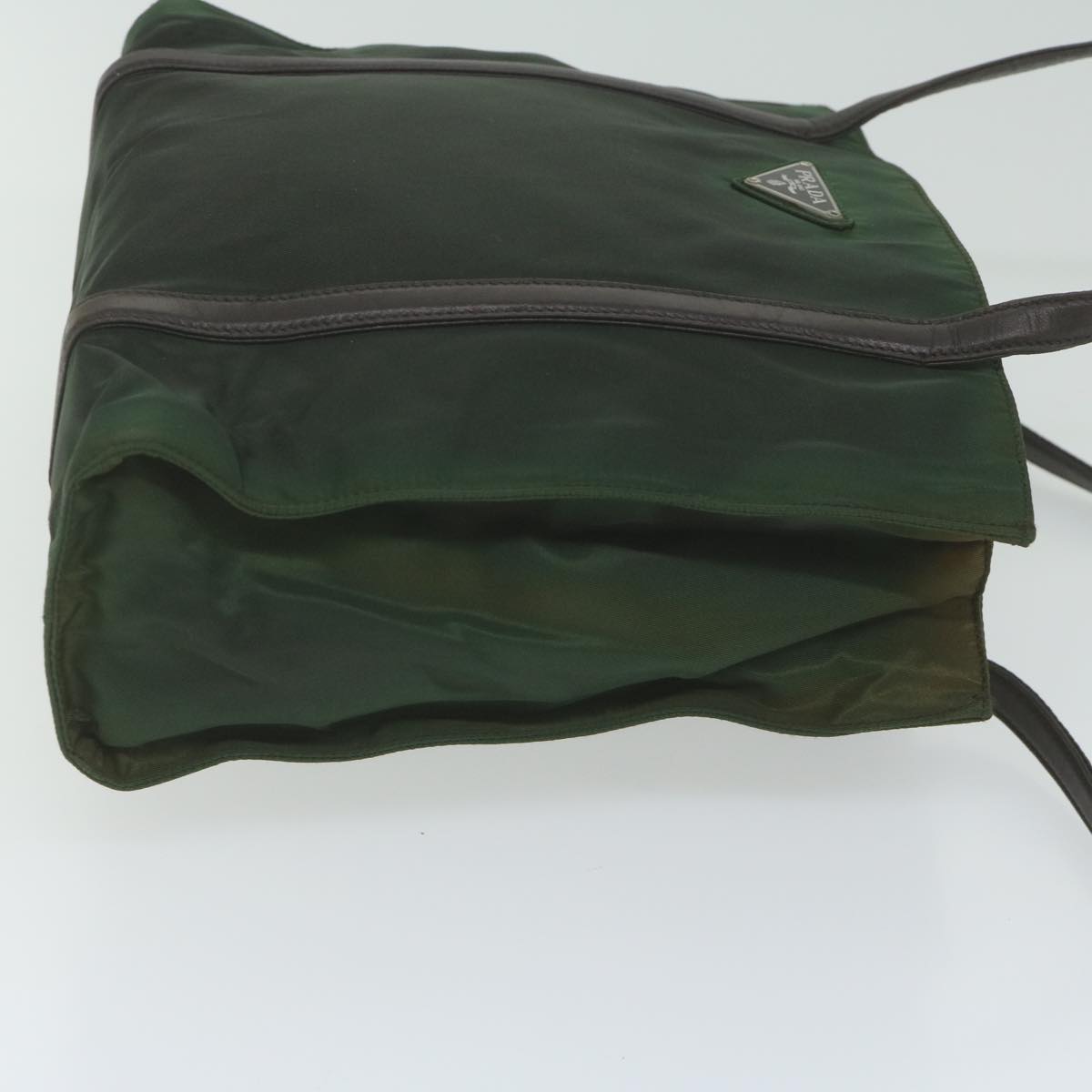 PRADA Shoulder Bag Nylon Green Auth bs10689