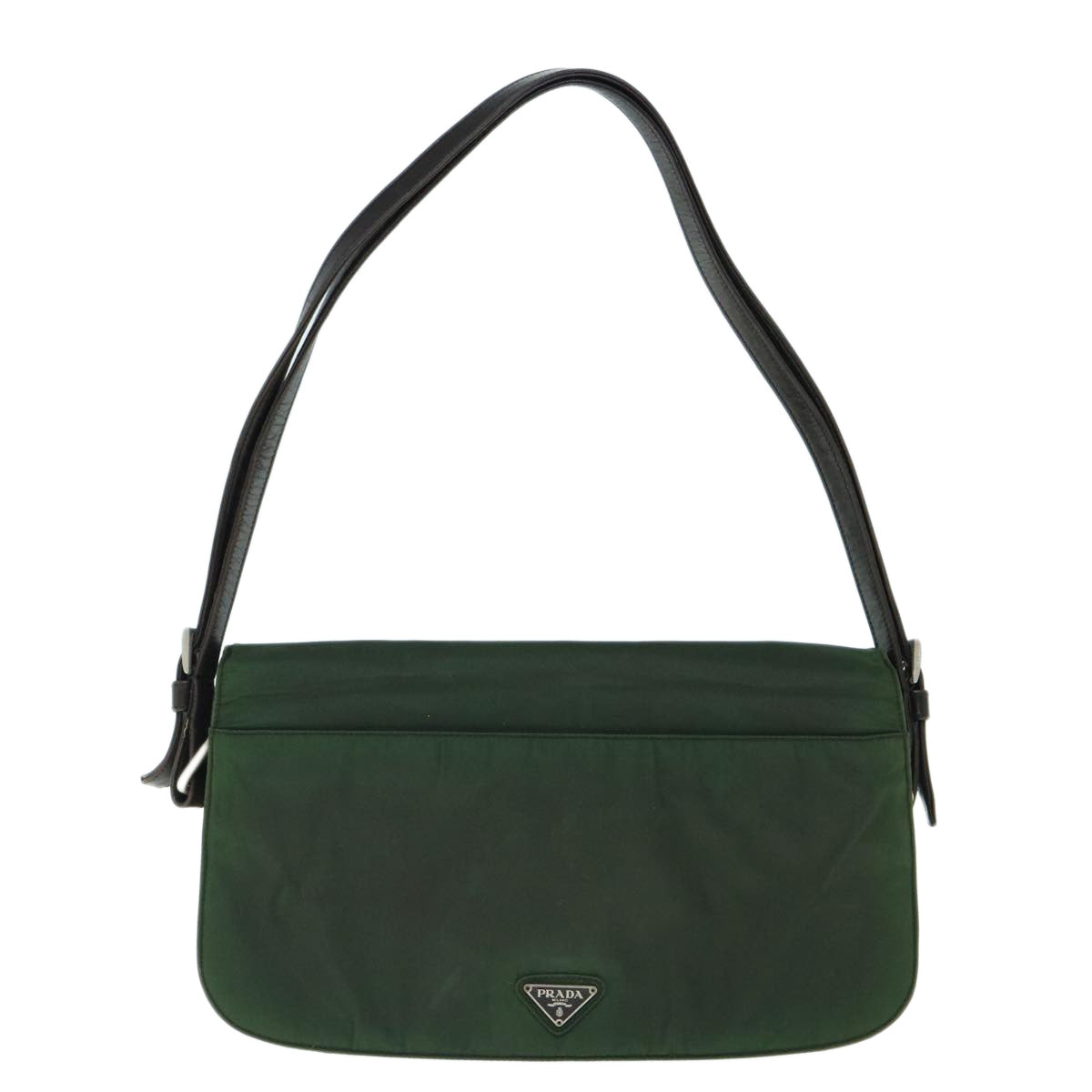 PRADA Shoulder Bag Nylon Green Auth bs10692