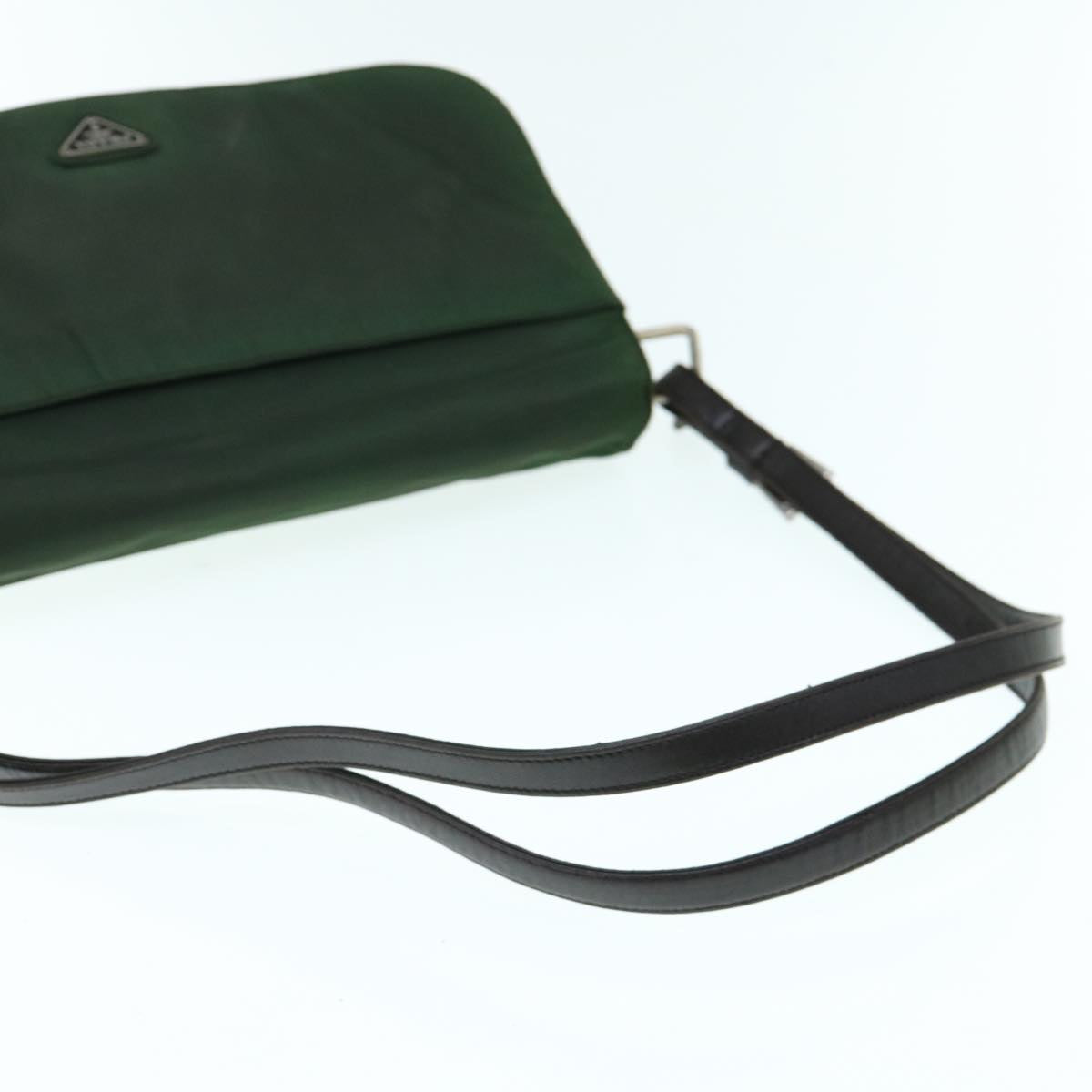 PRADA Shoulder Bag Nylon Green Auth bs10692