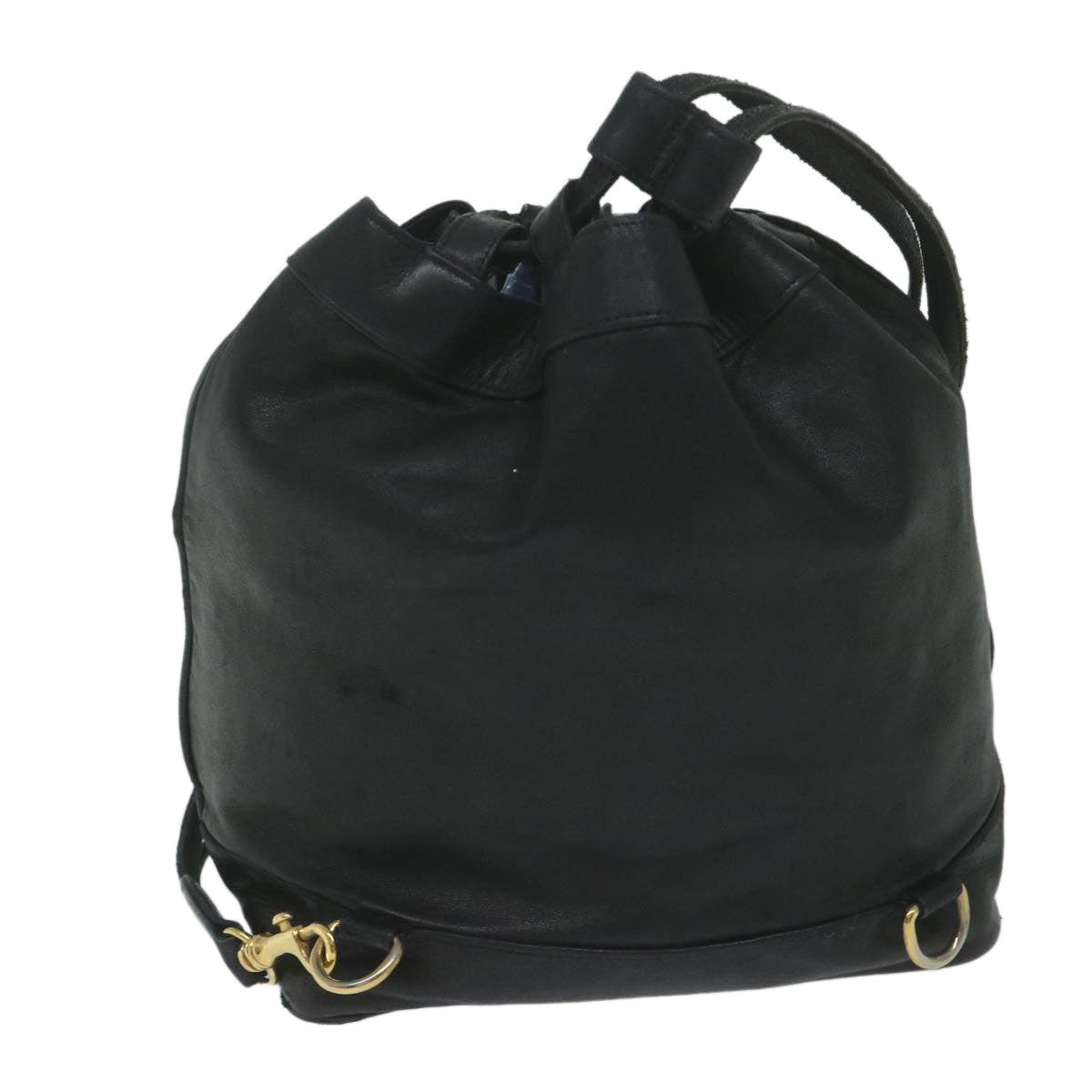 CHANEL Shoulder Bag Lamb Skin Black CC Auth bs10702 - 0