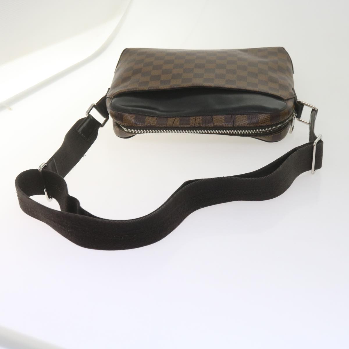 LOUIS VUITTON Damier Ebene Jake Messenger PM Shoulder Bag N41568 LV Auth bs10717