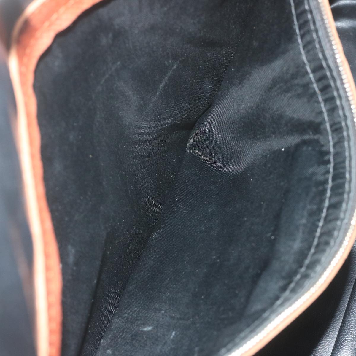 BOTTEGAVENETA Hand Bag PVC Leather Black Auth bs10721