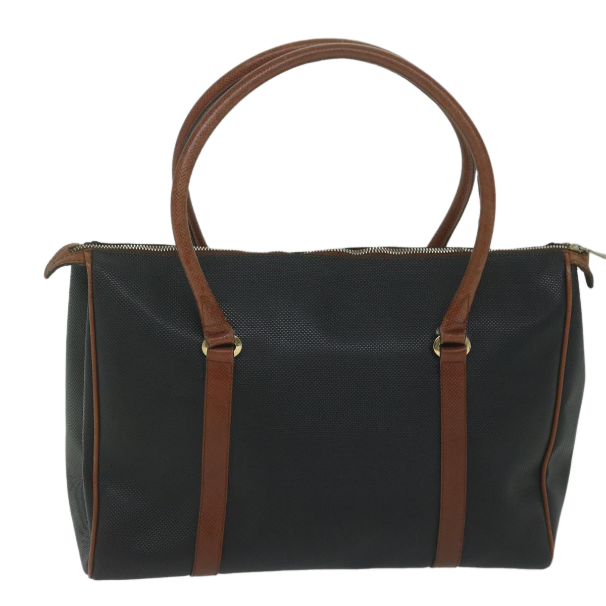 BOTTEGAVENETA Hand Bag PVC Leather Black Auth bs10721 - 0