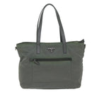PRADA Tote Bag Nylon 2way Gray Auth bs10723-13