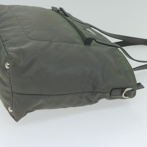 PRADA Tote Bag Nylon 2way Gray Auth bs10723