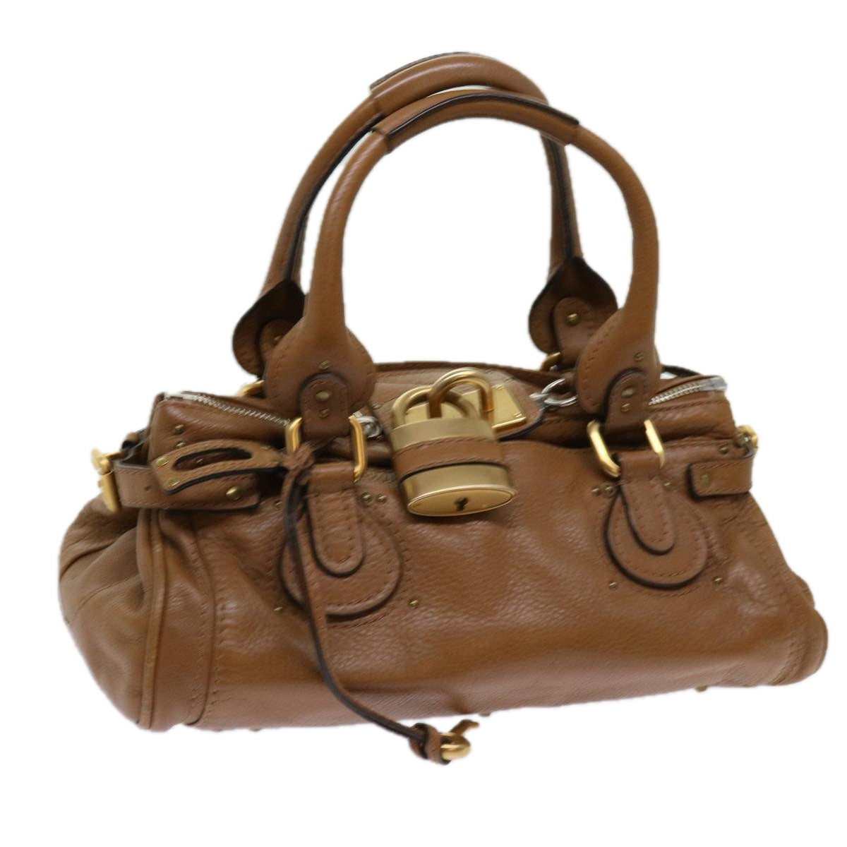 Chloe Paddington Hand Bag Leather Brown 01 09 51 5191 Auth bs10726