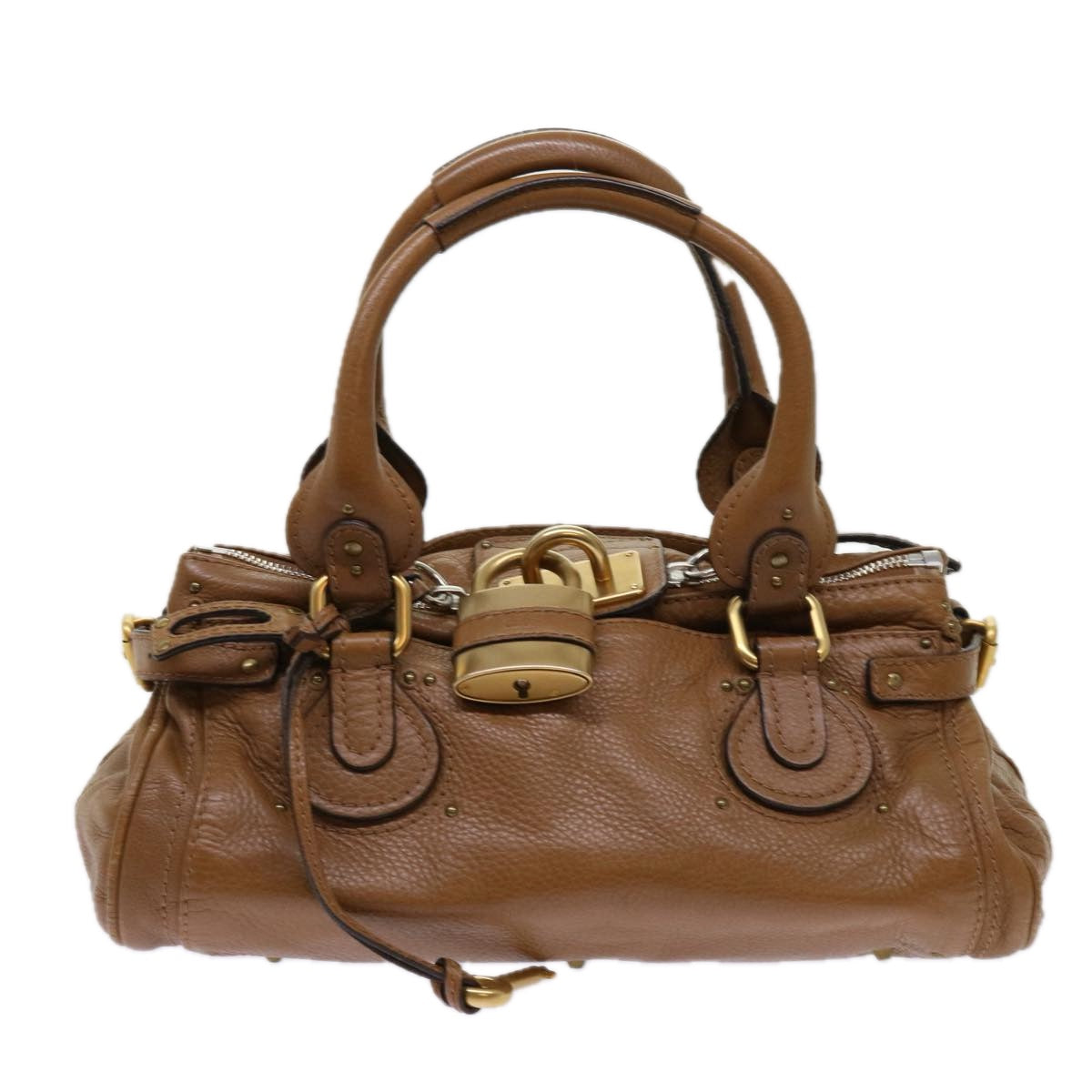 Chloe Paddington Hand Bag Leather Brown 01 09 51 5191 Auth bs10726 - 0