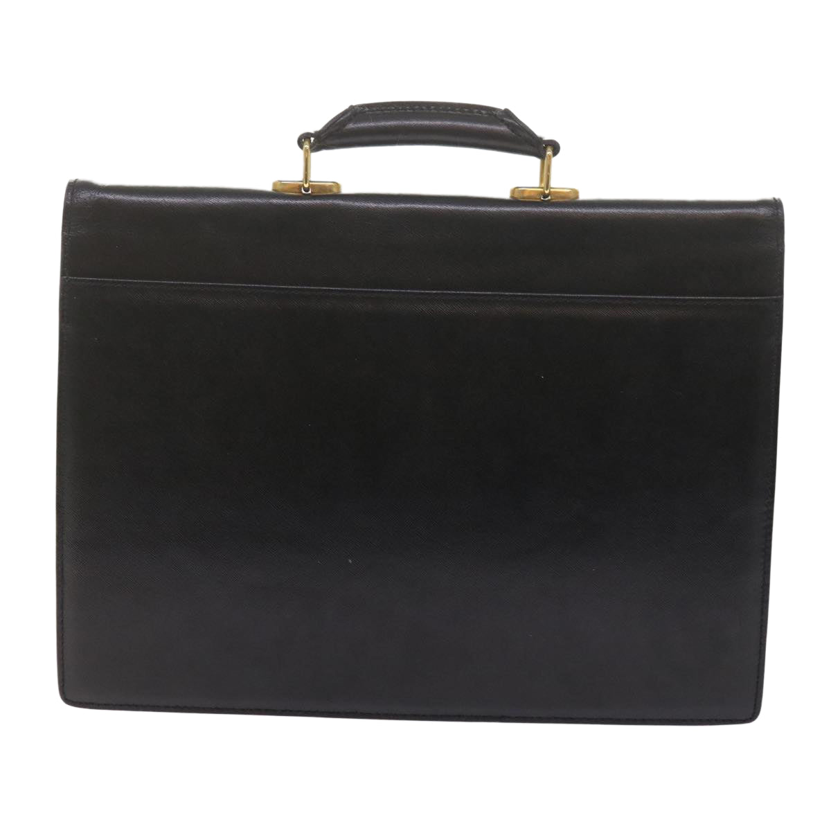 VALENTINO Business Bag Leather Black Auth bs10775 - 0