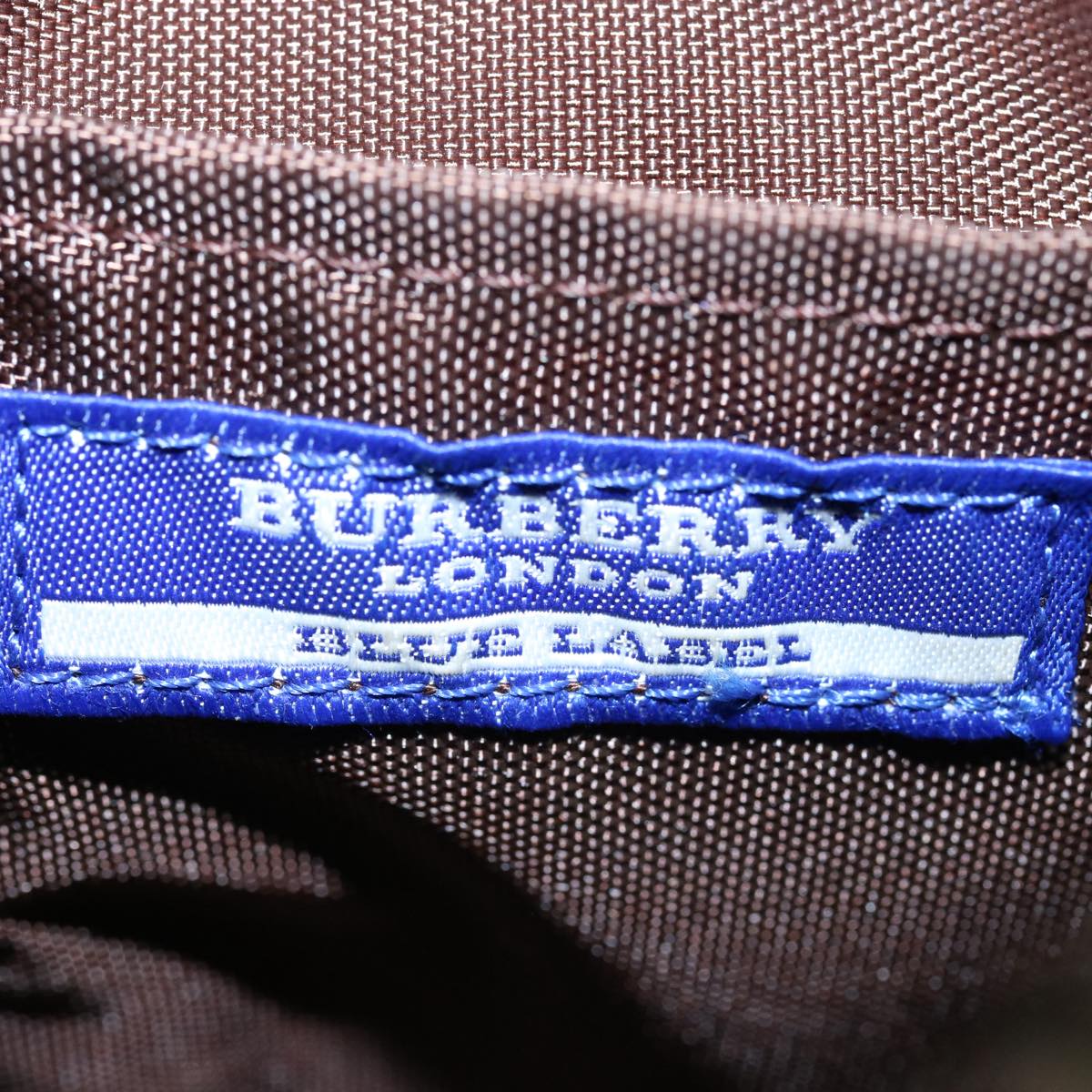 BURBERRY Blue Label Hand Bag Canvas Beige Auth bs10778