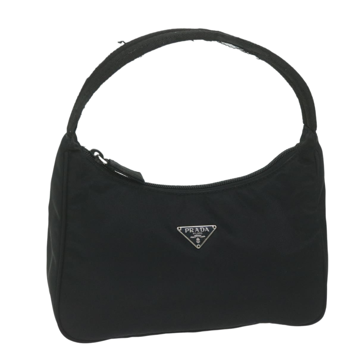 PRADA Hand Bag Nylon Black Auth bs10797