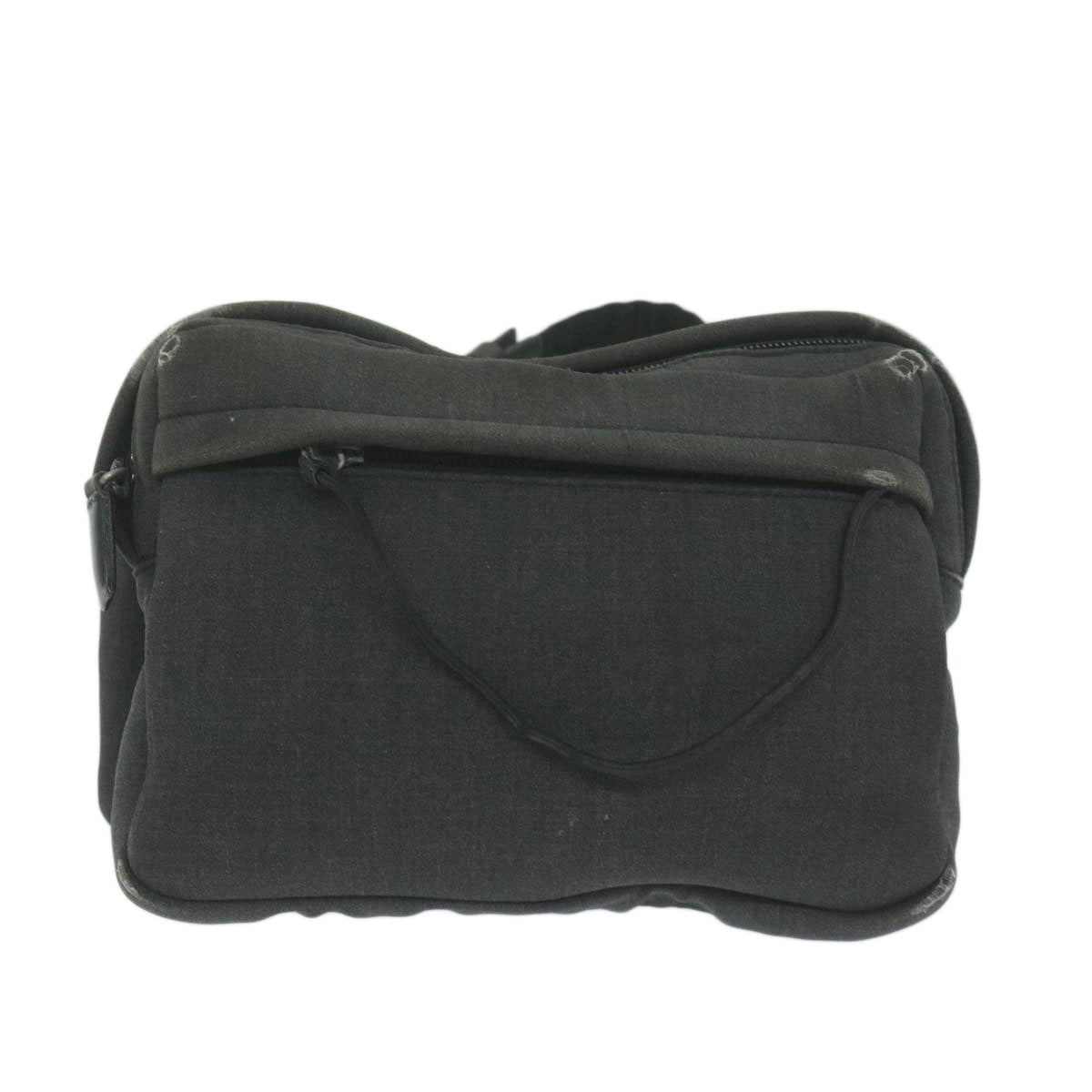 PRADA Waist bag Boston Bag Nylon 2Set Brown Gray Auth bs10812