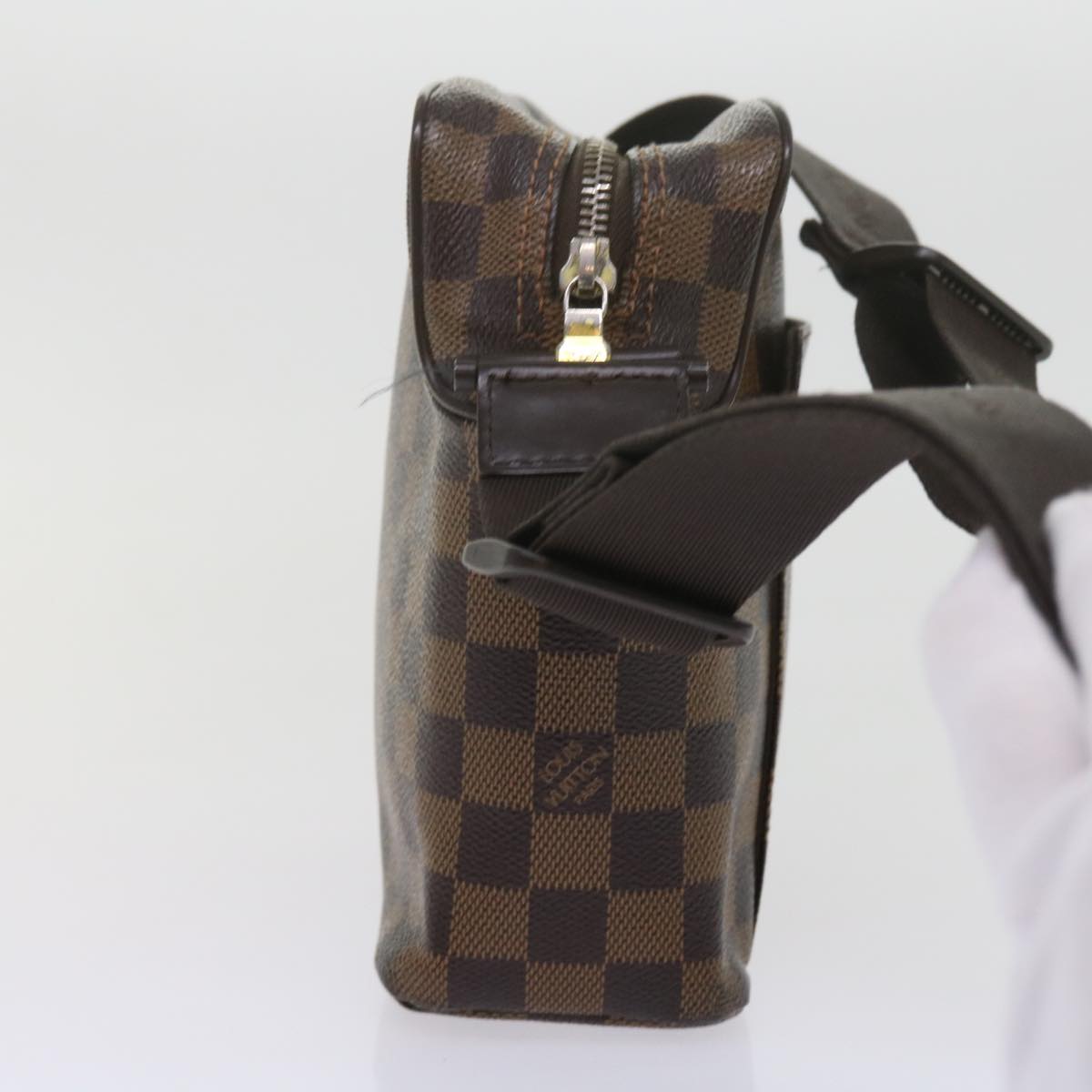 LOUIS VUITTON Damier Ebene Olaf PM Shoulder Bag N41442 LV Auth bs10828