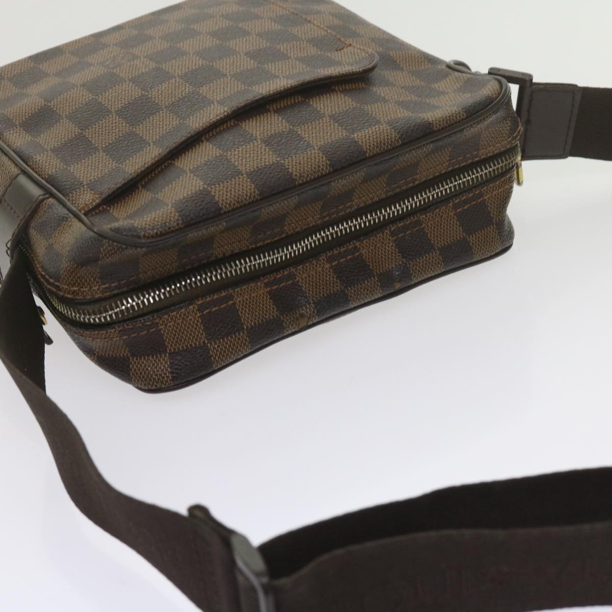 LOUIS VUITTON Damier Ebene Olaf PM Shoulder Bag N41442 LV Auth bs10828