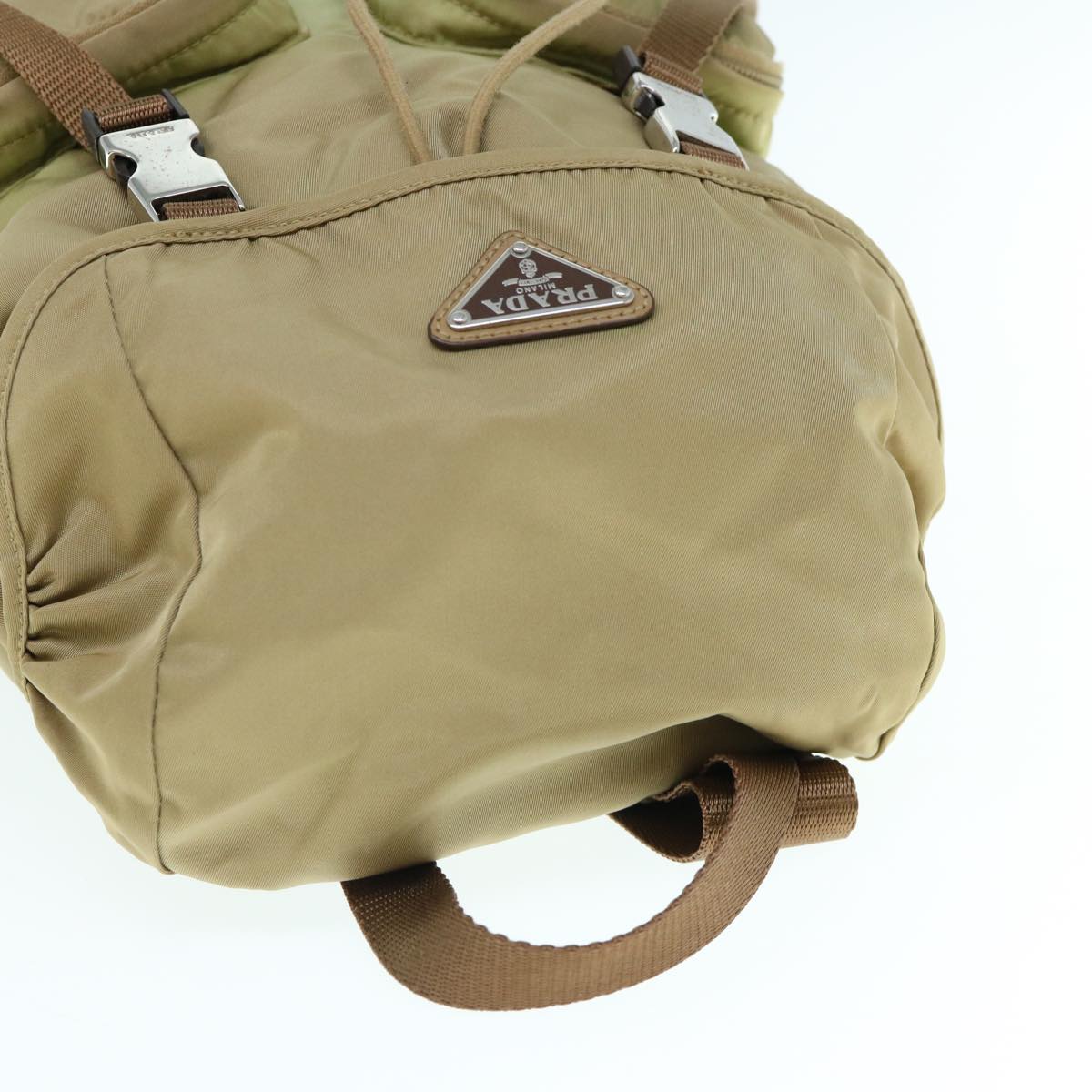 PRADA Backpack Nylon Khaki Auth bs10844