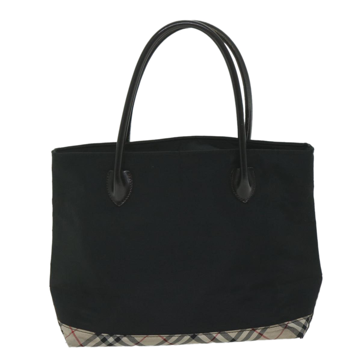 BURBERRY Blue Label Tote Bag Nylon Black Auth bs10845 - 0