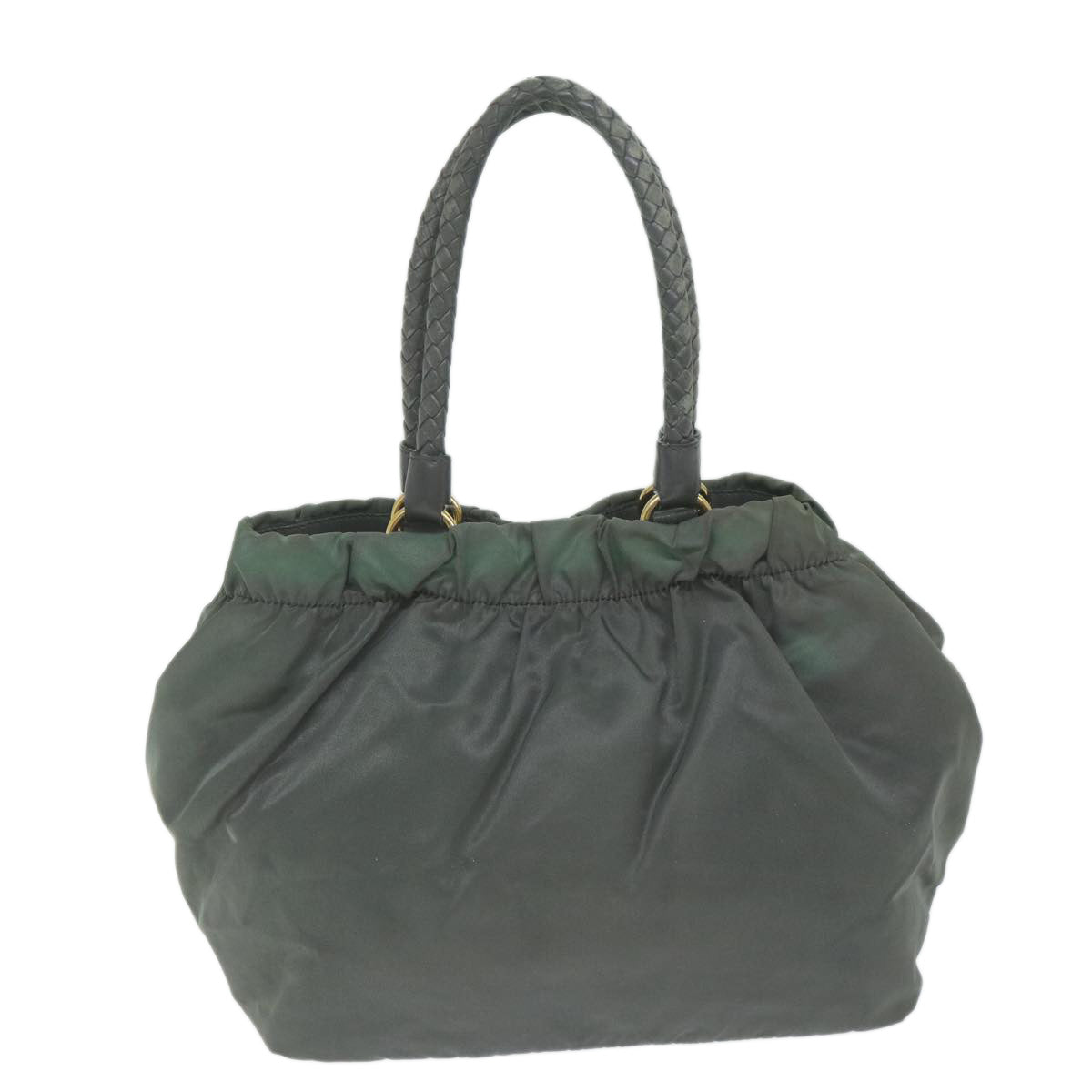 PRADA Hand Bag Nylon Gray Auth bs10846 - 0