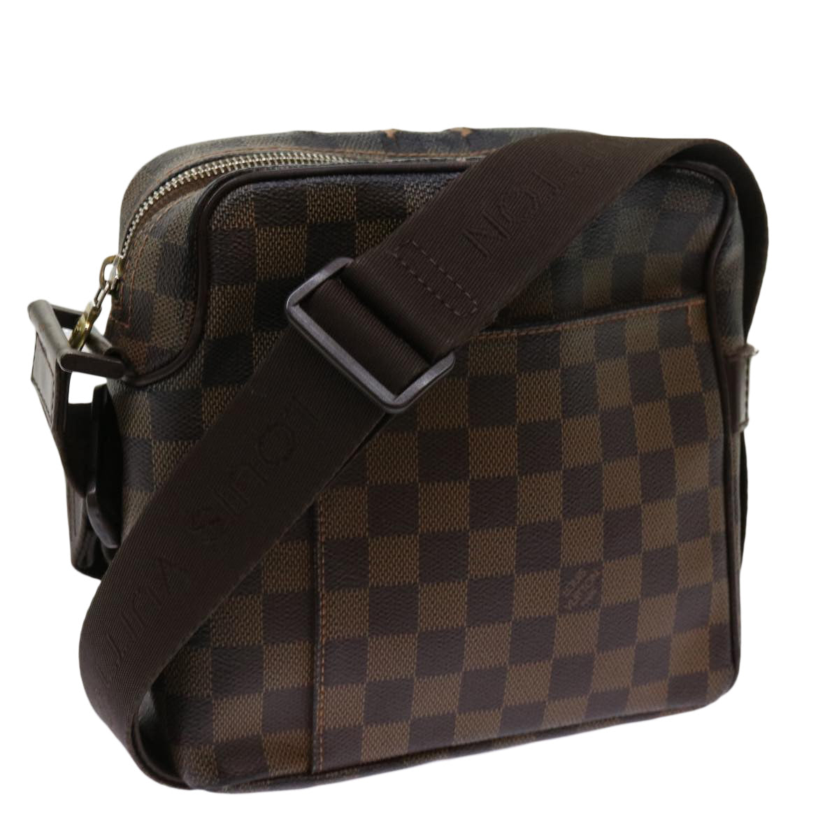 LOUIS VUITTON Damier Ebene Olaf PM Shoulder Bag N41442 LV Auth bs10853