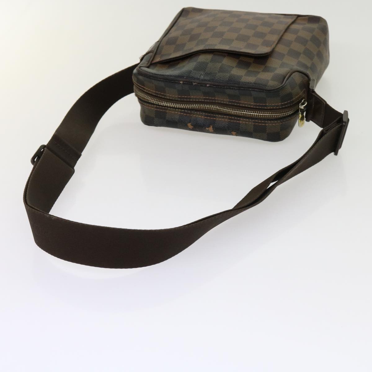 LOUIS VUITTON Damier Ebene Olaf PM Shoulder Bag N41442 LV Auth bs10853