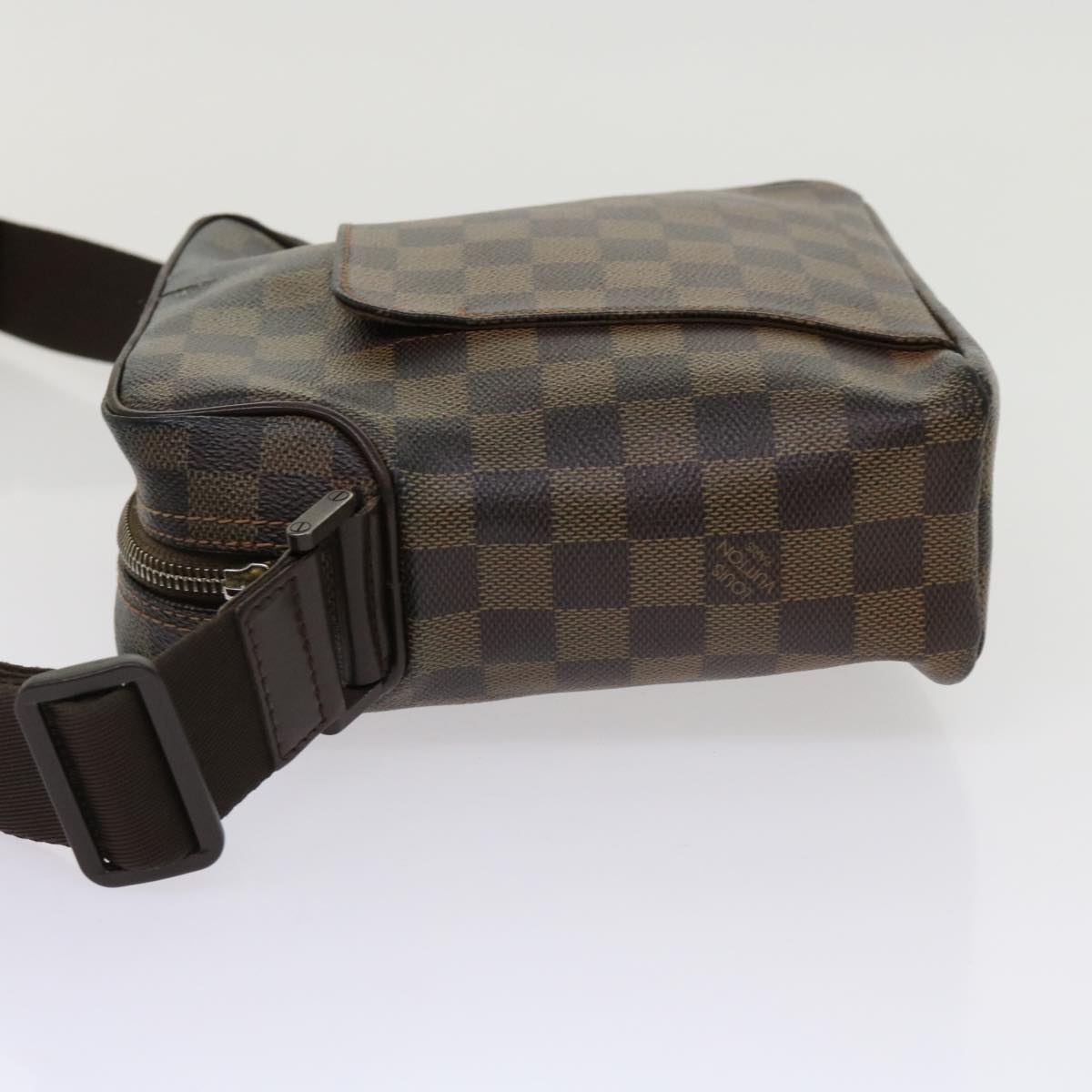 LOUIS VUITTON Damier Ebene Olaf PM Shoulder Bag N41442 LV Auth bs10853