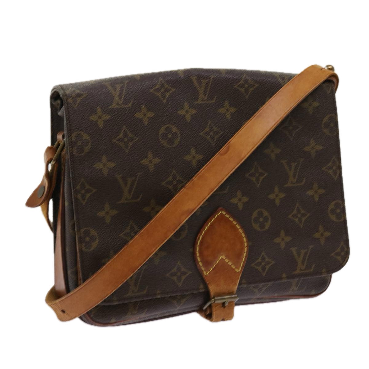 LOUIS VUITTON Monogram Cartouchiere GM Shoulder Bag M51252 LV Auth bs10862