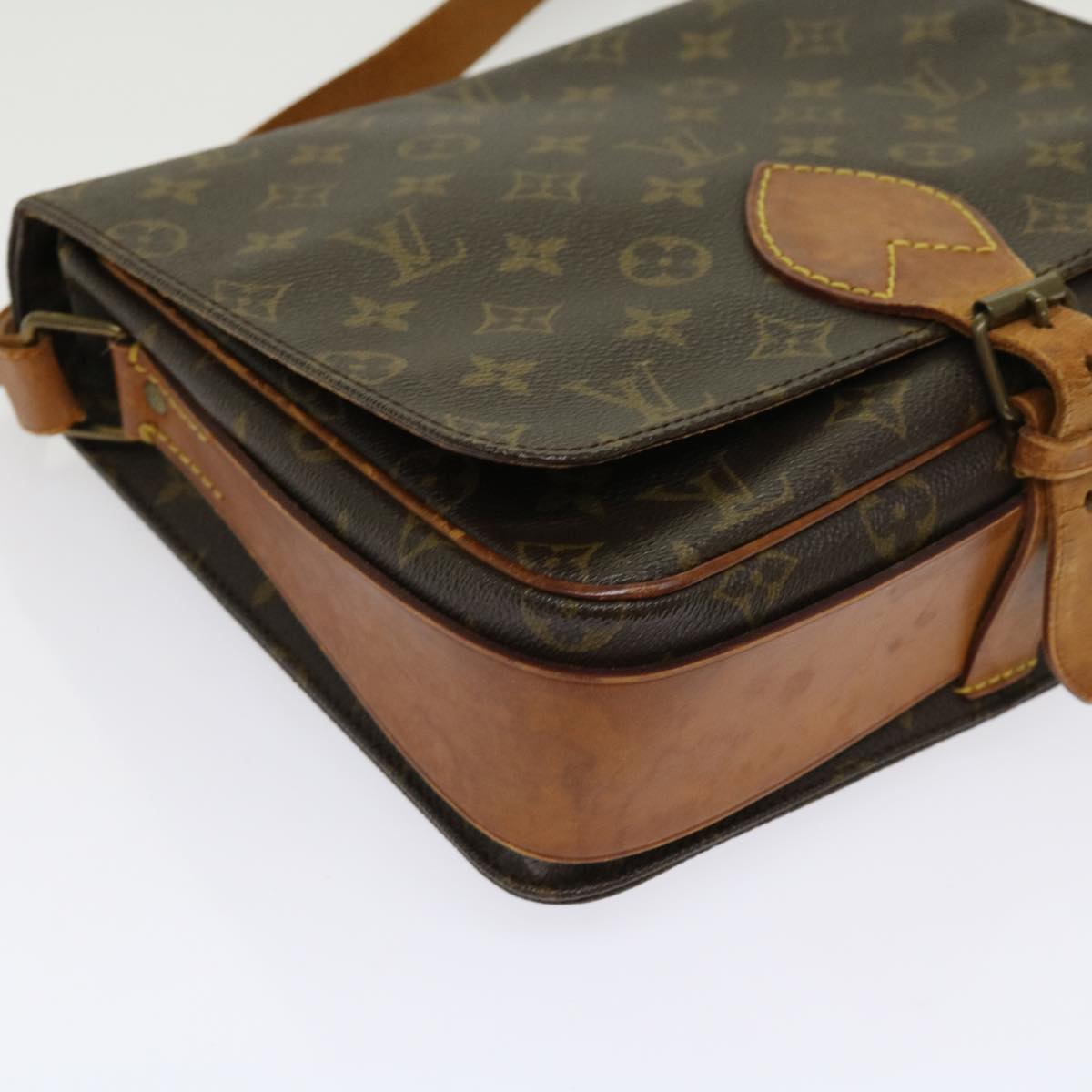 LOUIS VUITTON Monogram Cartouchiere GM Shoulder Bag M51252 LV Auth bs10862