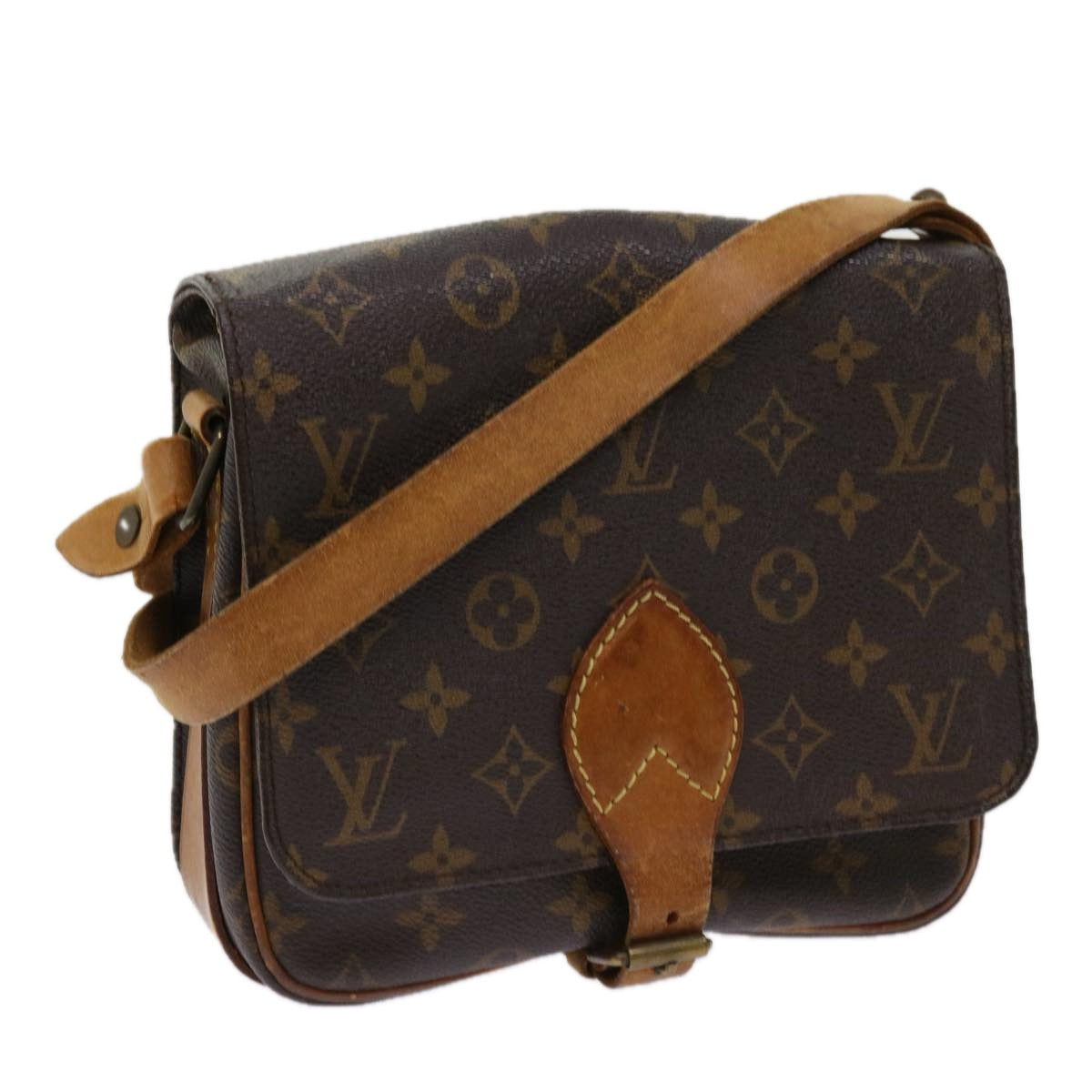 LOUIS VUITTON Monogram Cartouchiere MM Shoulder Bag M51253 LV Auth bs10866