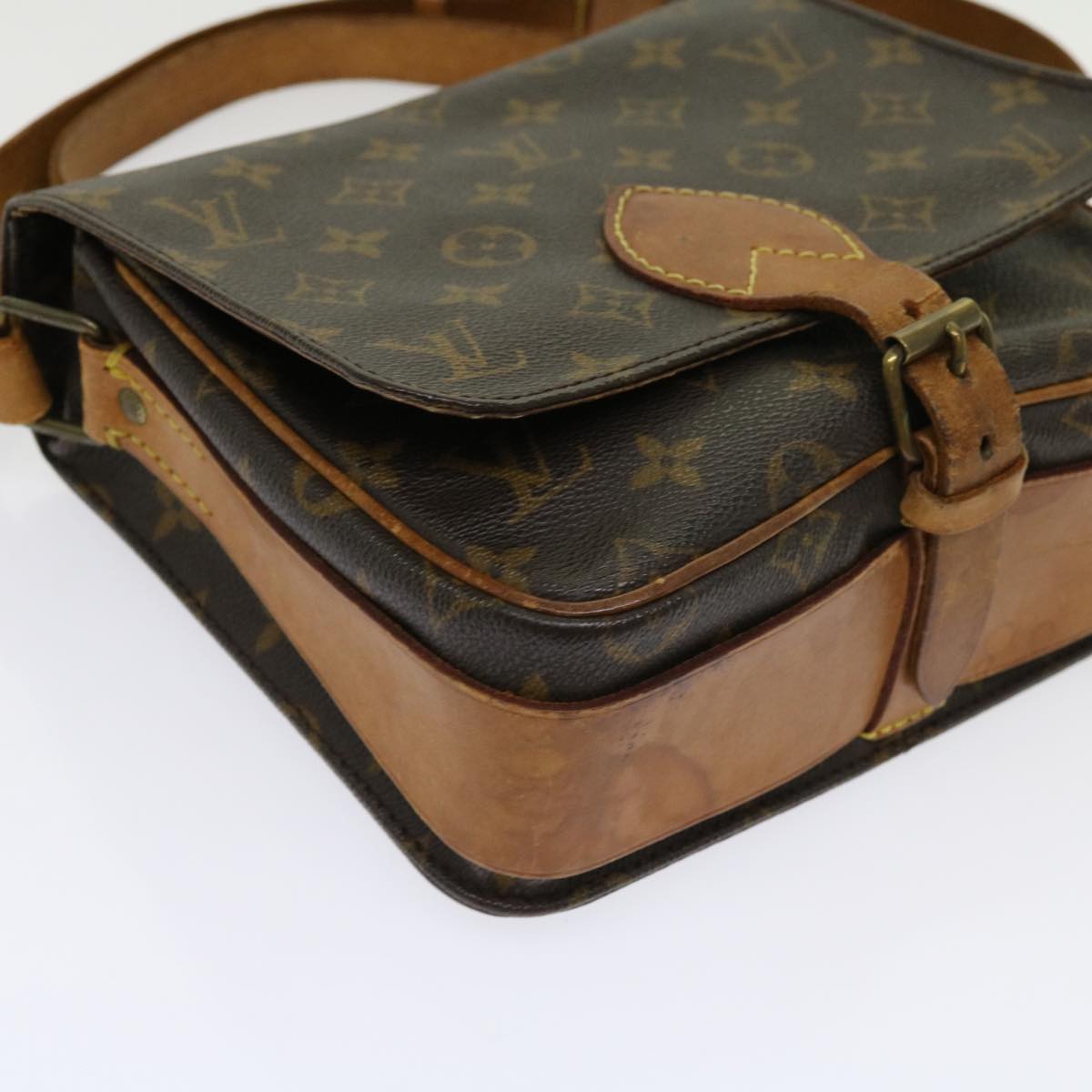 LOUIS VUITTON Monogram Cartouchiere MM Shoulder Bag M51253 LV Auth bs10866