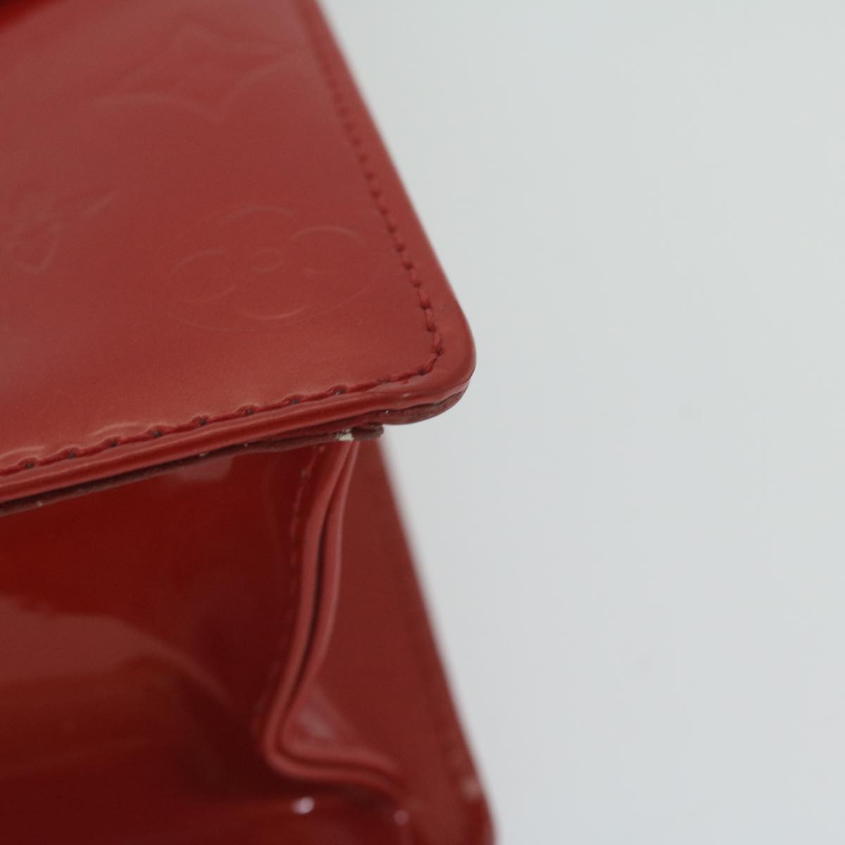 LOUIS VUITTON Monogram Vernis Spring Street Hand Bag Red M91135 LV Auth bs10871