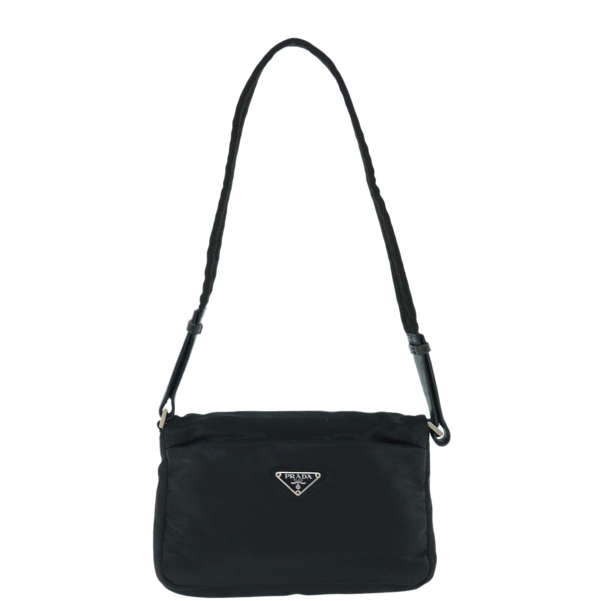 PRADA Shoulder Bag Nylon Black Auth bs10884