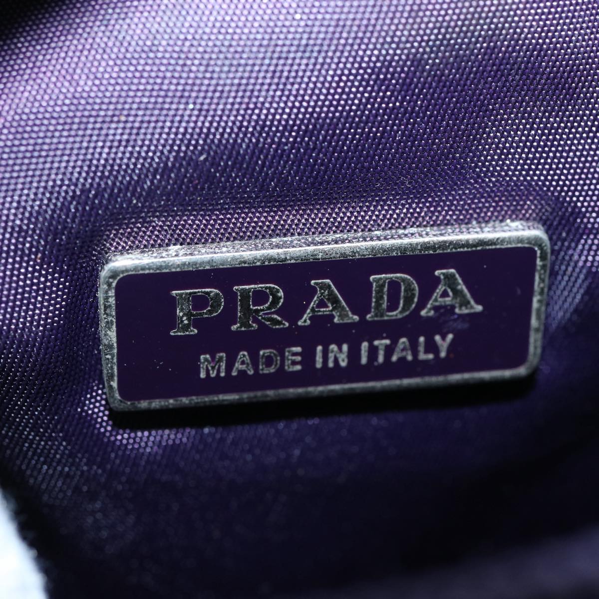 PRADA Hand Bag Nylon Purple Auth bs10886